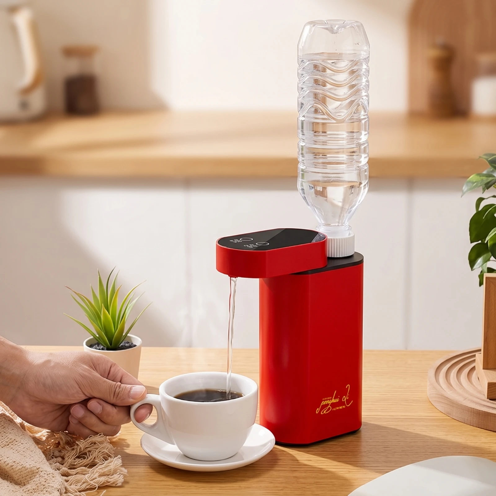 Instant Hot Water Dispenser Compact Countertop Hot Water Dispenser Appliance Quick-Heating Portable for Office Workers, Home