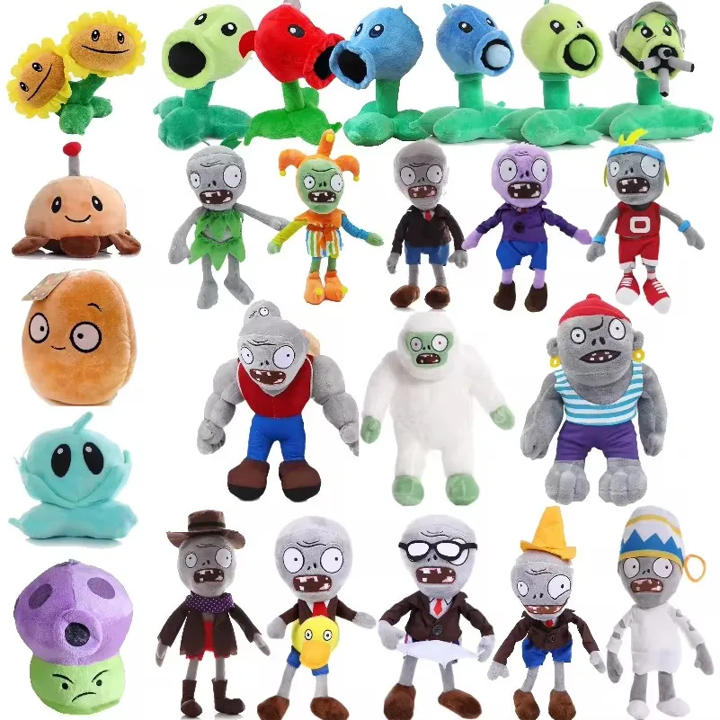 NEW Plants Vs Zombies Stuffed Toys Sunflower WallNut Cherry Peashooter Potato Mine Chomper Snow Pea Plush Birthday Gift For Kids
