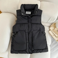 Down Cotton Sleeveless Vest Jacket 2025 Autumn Winter Loose Korean Version Women Cotton Vest Temperament Ladies Waistcoat Coat