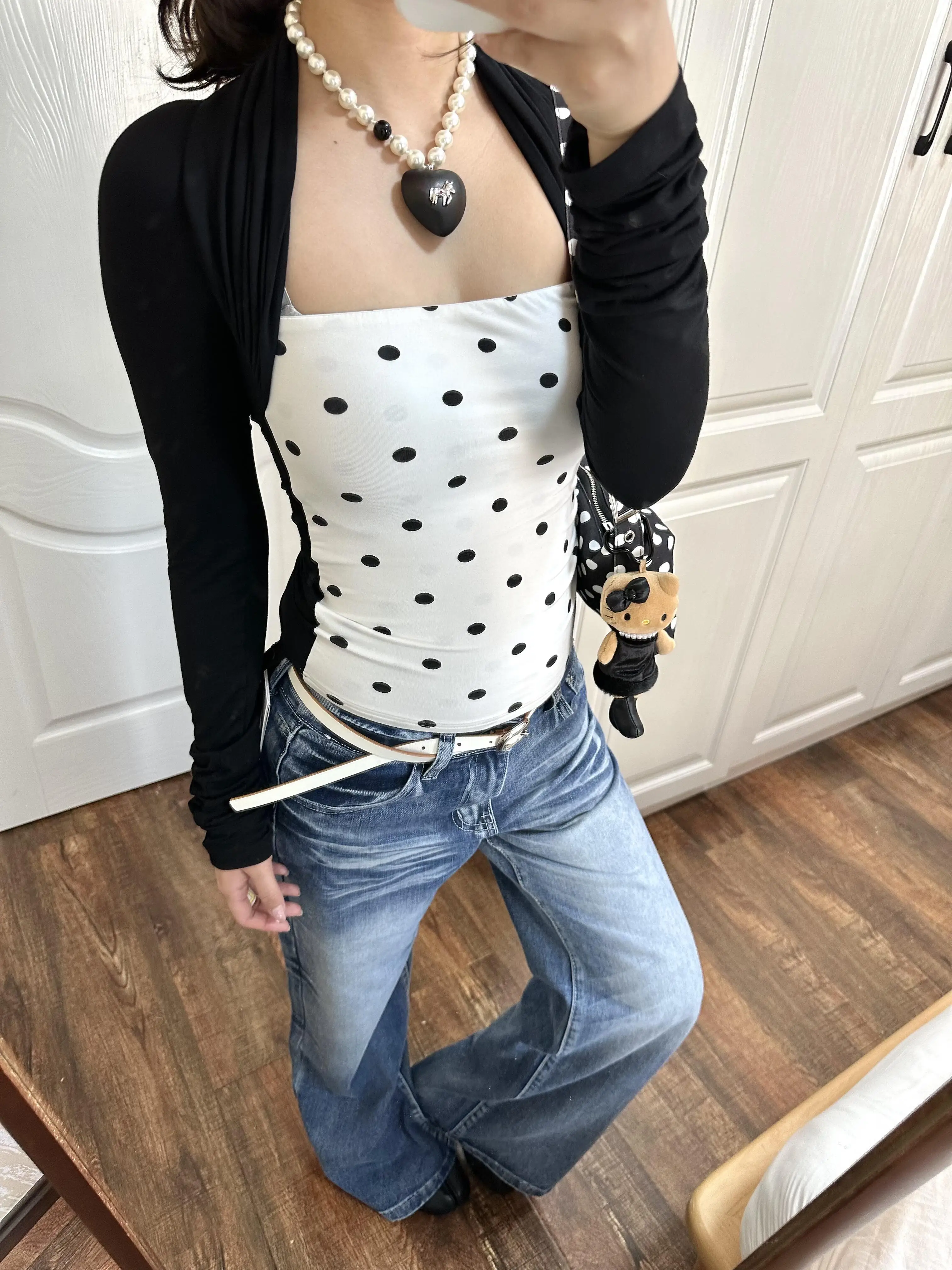 Sweet Cool Spicy Women's High Waist Wide Leg Jeans Loose Fit Slimming Straight Micro Flared Denim Pants Spring Summer New Style