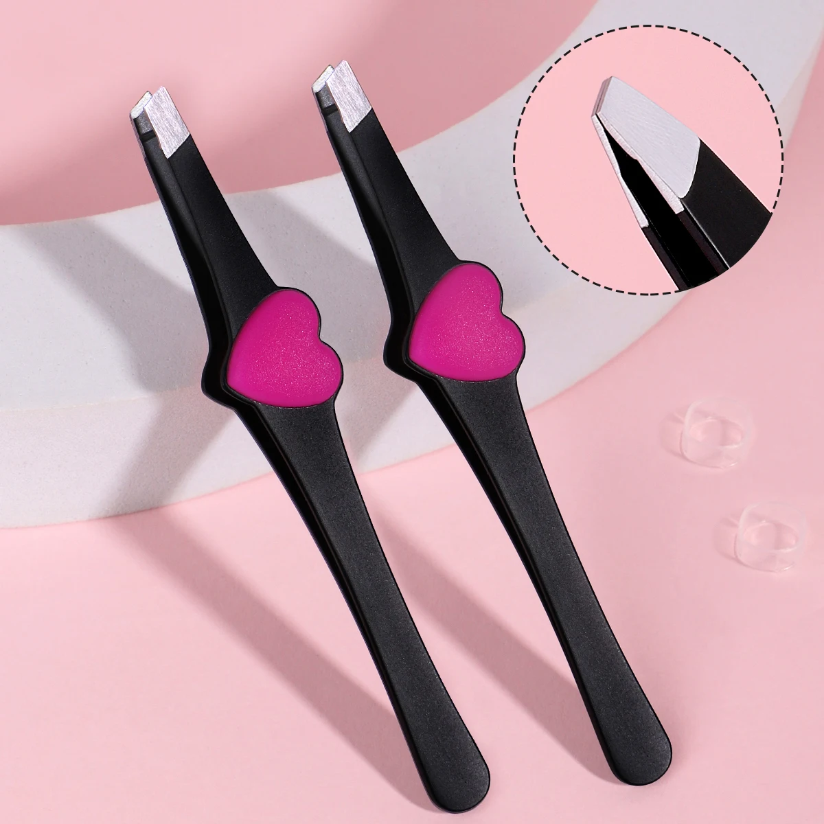 2 個の多機能ステンレス鋼眉毛クリップ/プライヤー、ひげの毛、眉毛トリミングツール、男性と女性に適しています