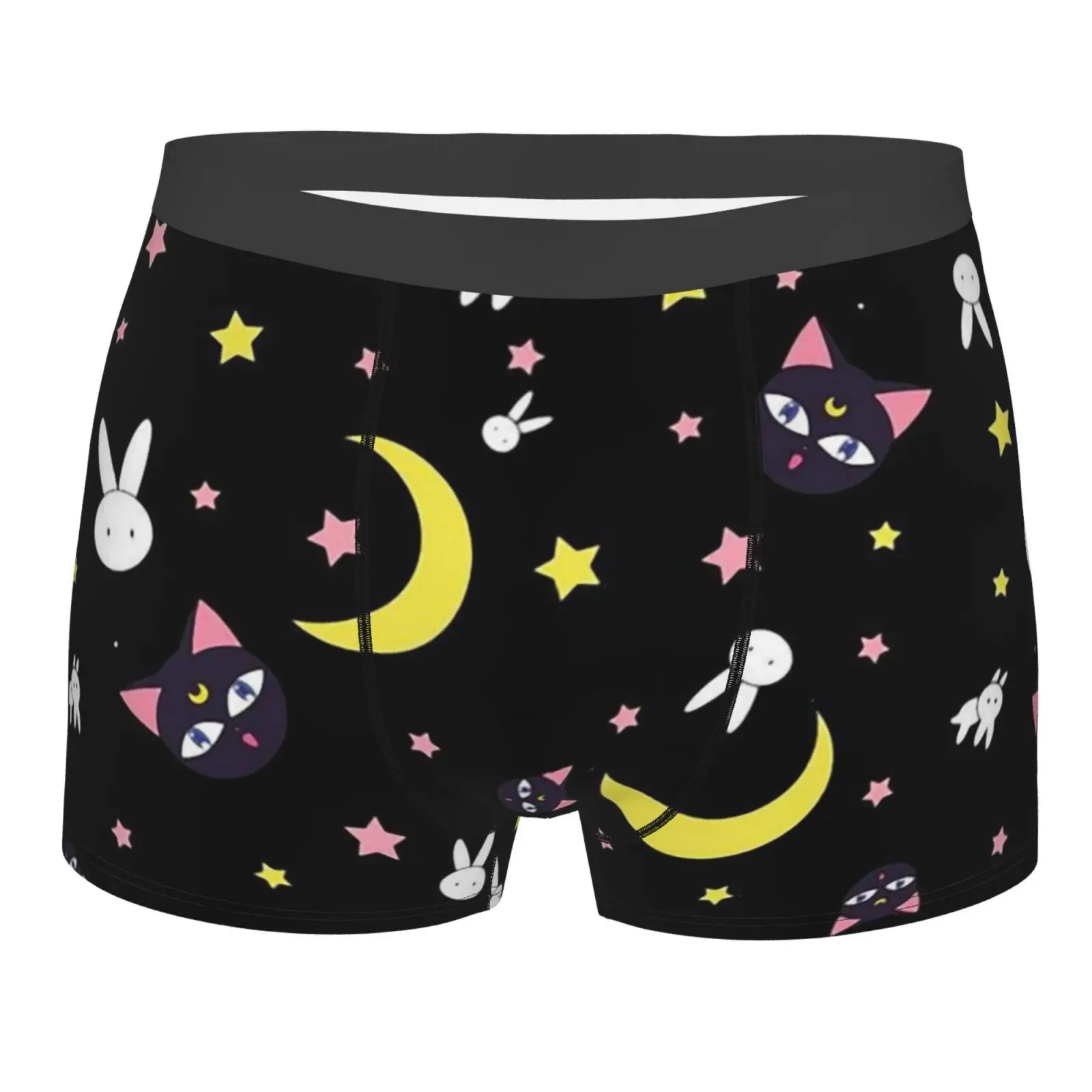 

Usagi Tsukino аниме принт мужское нижнее белье здоровые мягкие удобные высококачественные мужские трусы стильные модные повседневные спортивные трусики