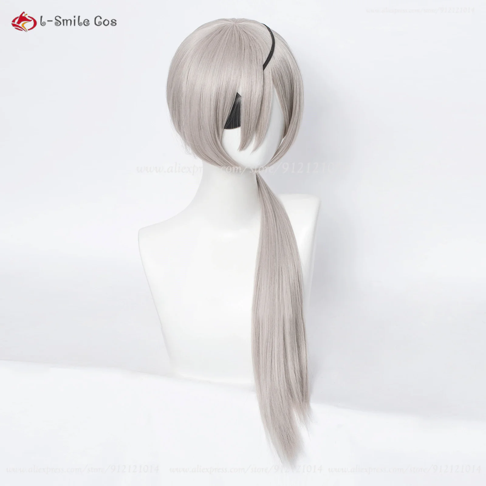 Quanxi Cosplay Wig Silver 70cm Long Silver Gray Women Cosplay Anime Wigs Heat Resistant Hair Halloween Role Play Wigs + Wig Cap