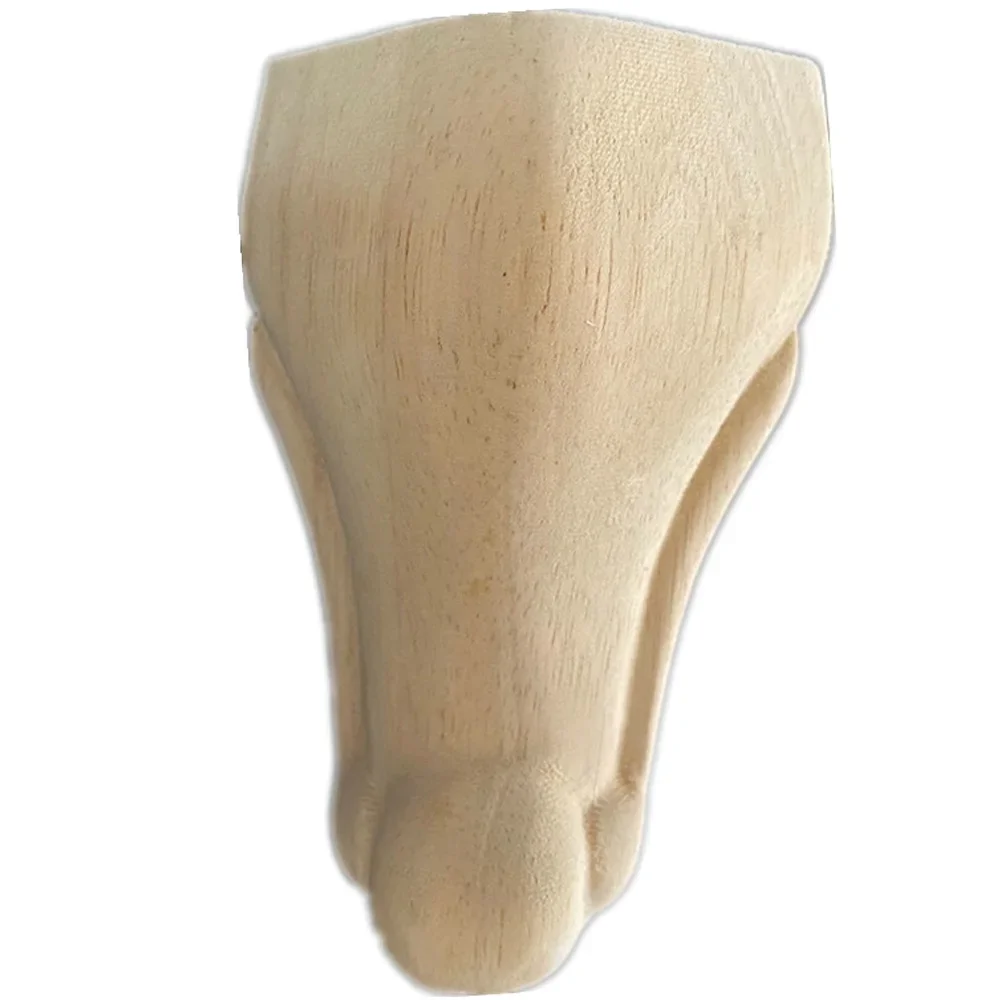 1 قطعة 12x6 سنتيمتر الأثاث الأوروبي القدم منحوتة الخشب تلفزيون خزانة مقعد القدم خزانة حمام الساقين أثاث الحمام أقدام خشبية #1