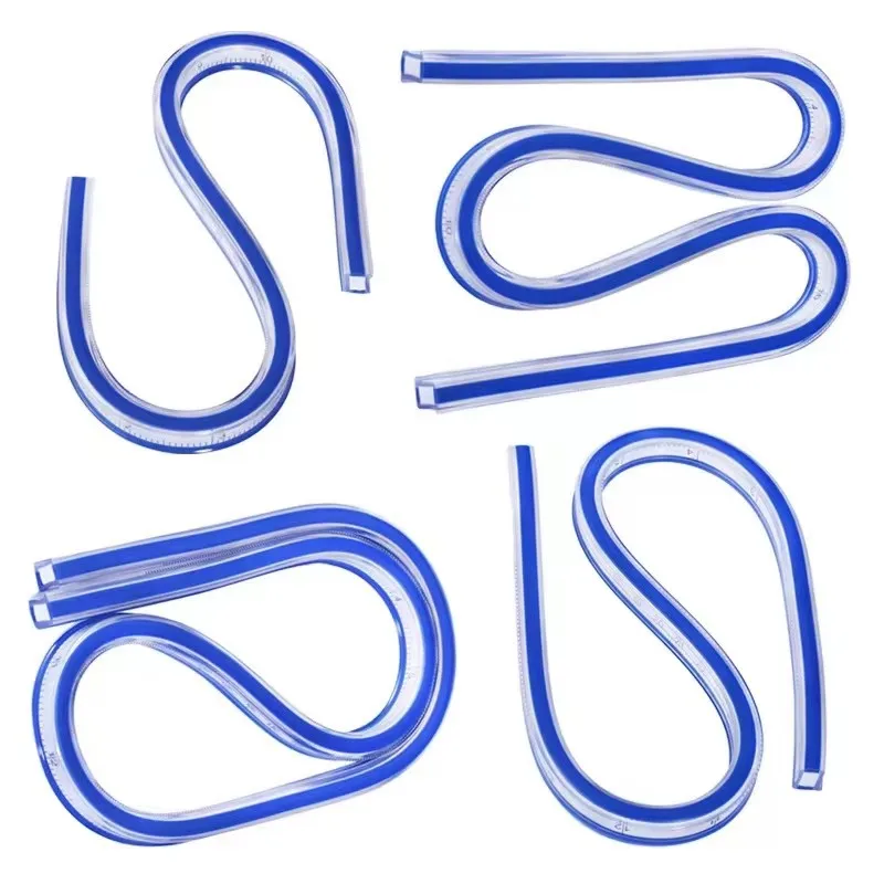 

1PC 30cm Flexible Curve Ruler Drafting Drawing Tool Snake Shaped Ruler Flex Curved Ruler Quilting Plastic School Office Supplies