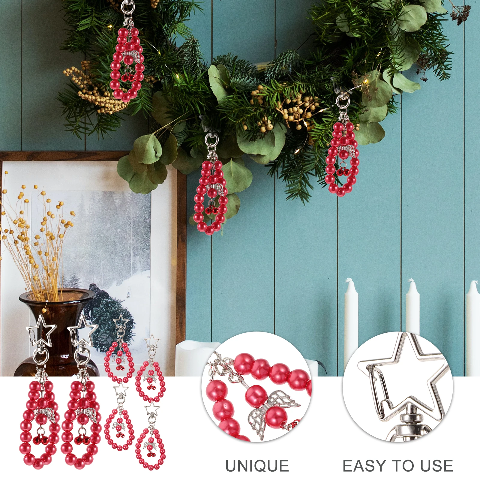 

6pcs Bell Xmas Tree nament naments for Christmas Tree Hanging naments Hanging Xmas Party Decorations Gifts