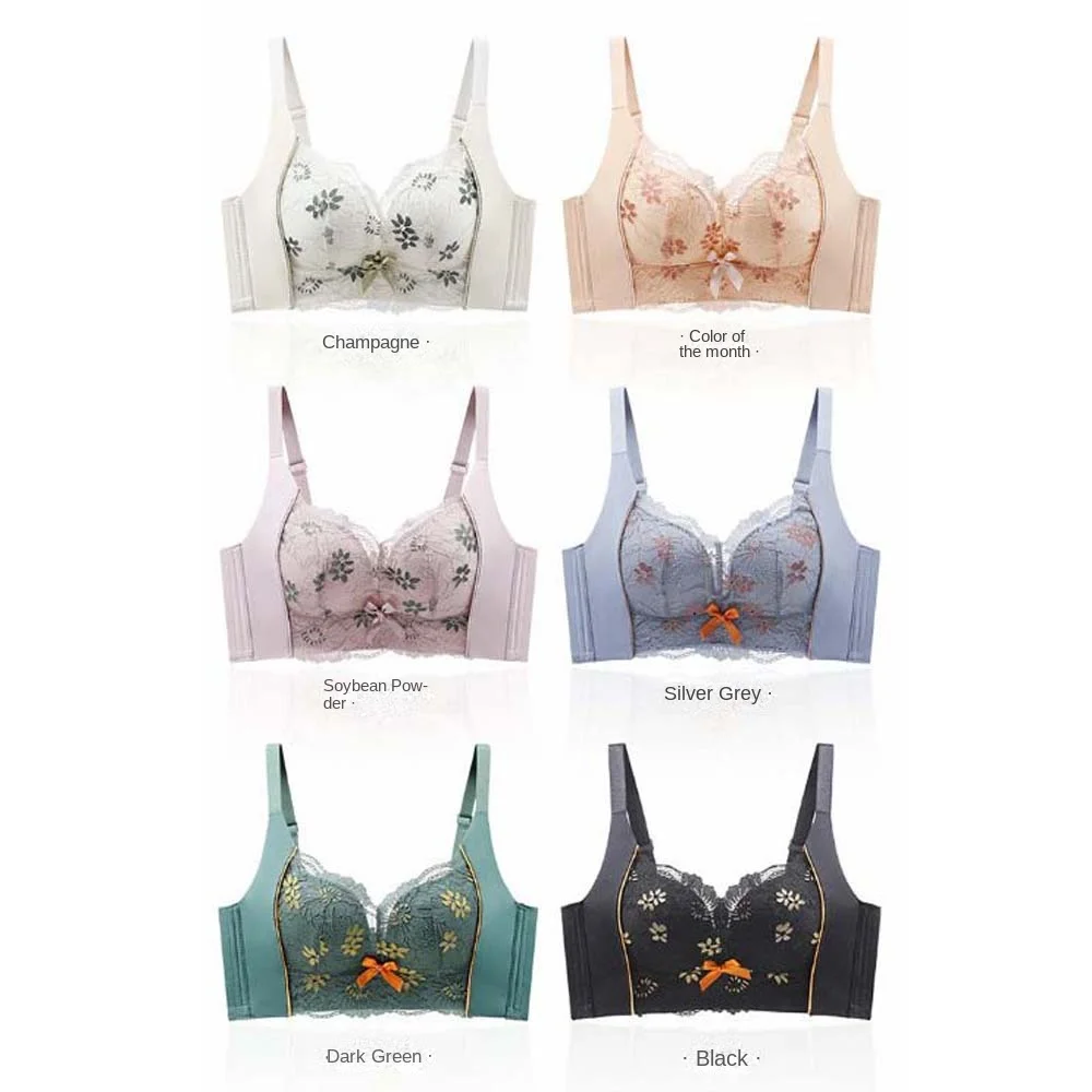 Seni raccolti Reggiseno a V profondo senza fili Reggiseno push up antiurto aderente Reggiseno regolabile con coppa grande per donna