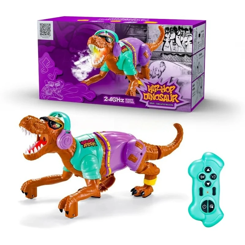 Spray dinosaurios seguimiento infrarrojo RC Animal con sonido ligero Robot electrónico caminar niños RC juguetes regalo cumpleaños para niños