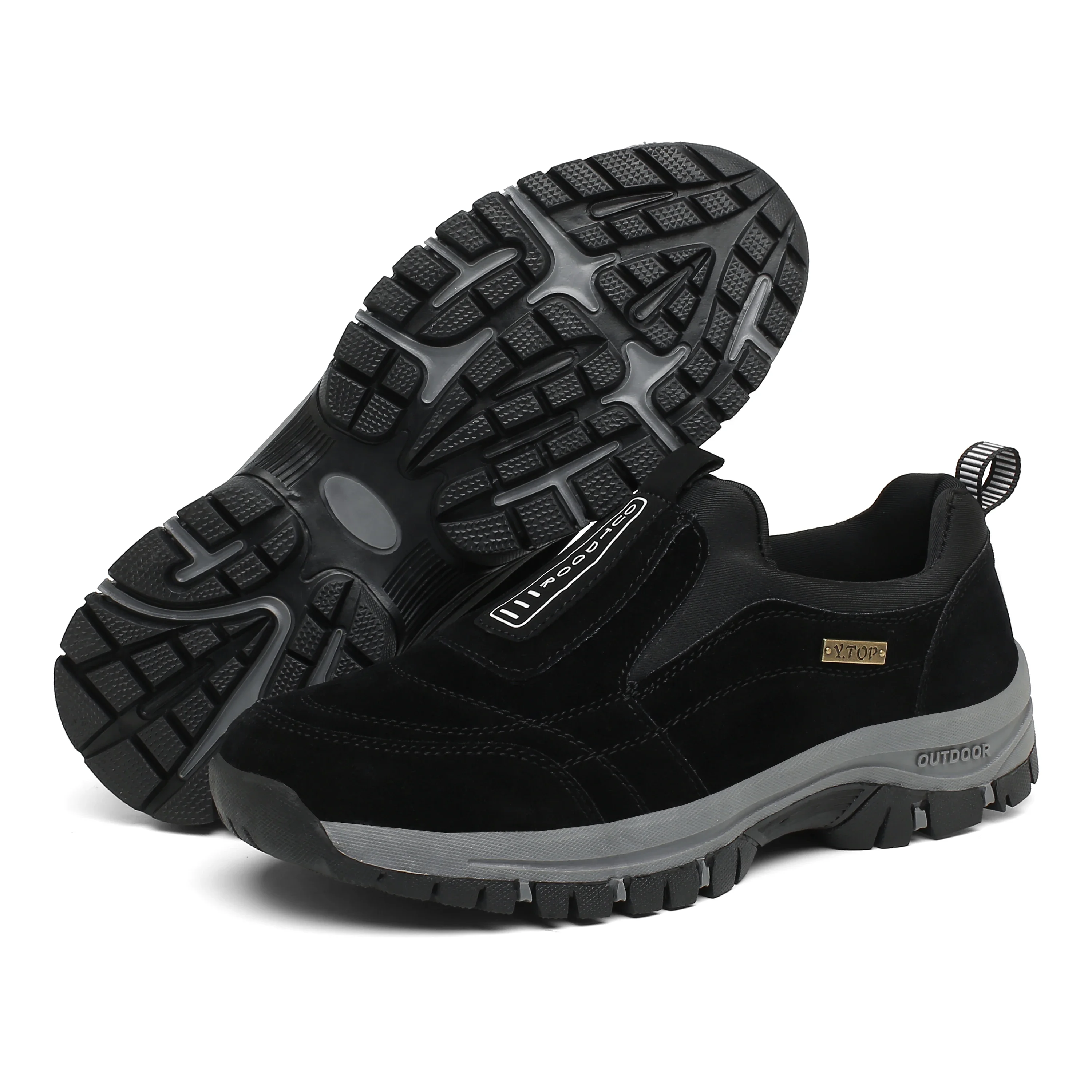 Outdoor Shoes Men Sneakers Slip On Casual Men Shoes Suede Leather Shoe Breathable Outdoor Climbing Sneakers Men Trekking Shoes