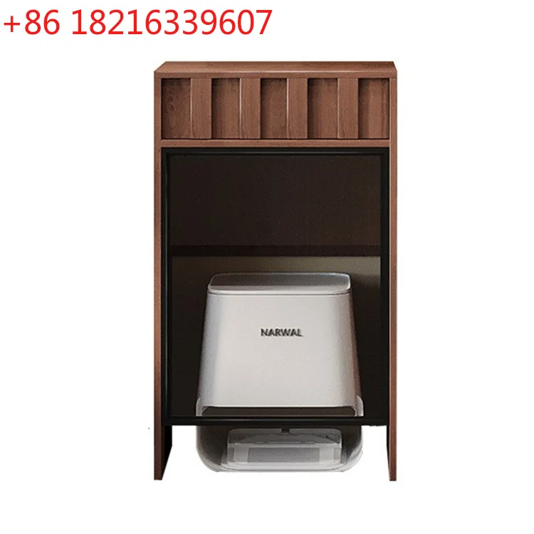 YAO medieval style solid wood rack, base station cabinet, shelf above the sweeping robot