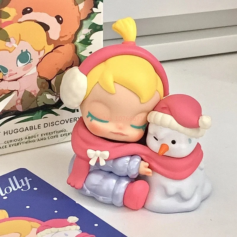 Genuíno bebê molly minha descoberta huggable série caixa cega modelo estatueta anime figura kawaii meninas decoração brinquedos de mesa presente