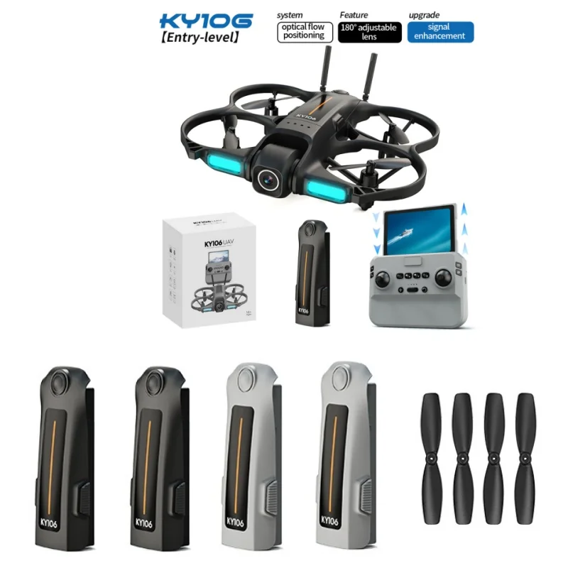 KY106 Drone Battery KY106 Remote Control Quadcopter Battery KY106 Screen RC Drone Spare Parts 3.7V 500Mah Battery Propeller