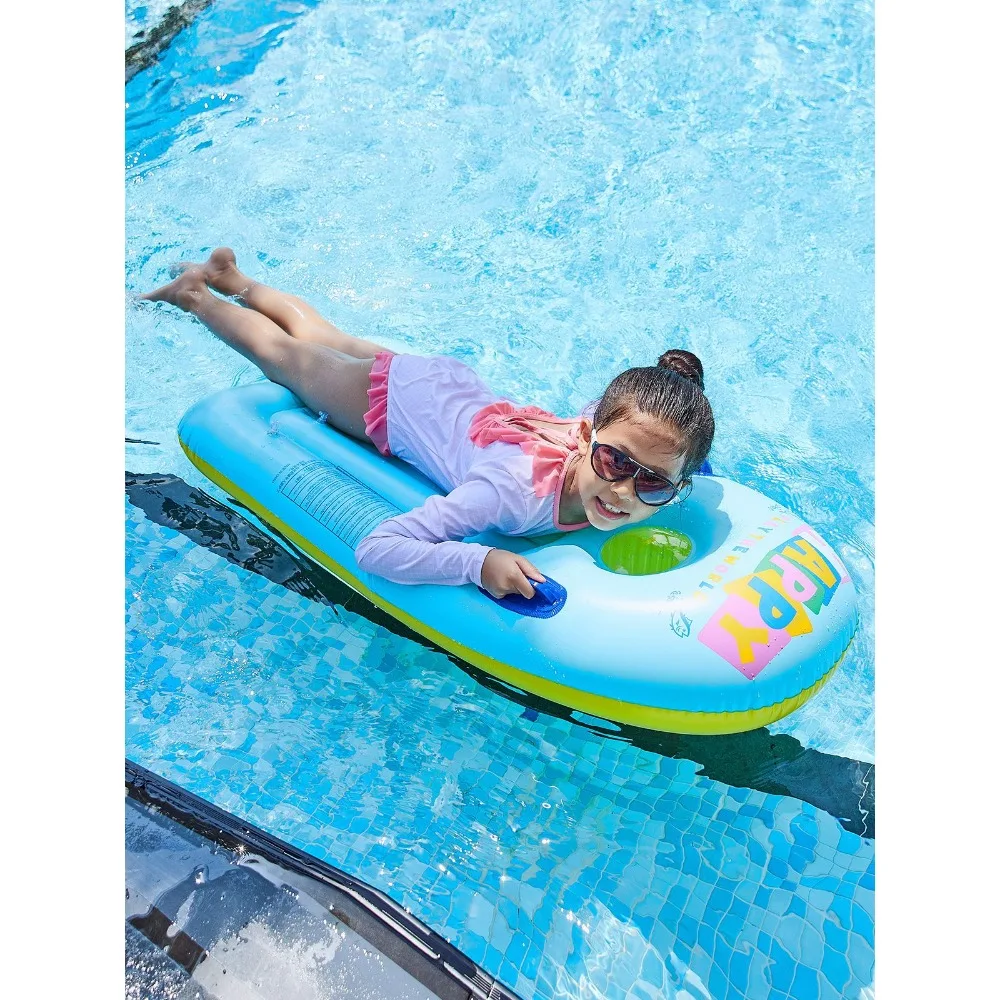 Thickened Inflatable Children's Surfboard, Water Floating Row, Enlarged Water with Handle, Children Learn To Swim Floating Board