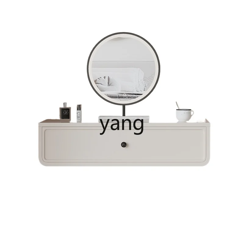 

LTT solid wood paint dresser bedroom modern simple cream wind suspension makeup table storage cabinet