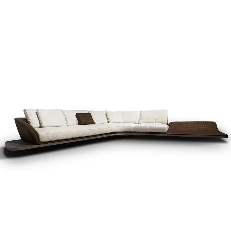 Ferrari sofa special-shaped aircraft wing, Italian-style large apartment living room large flat-floor villa curved light luxury