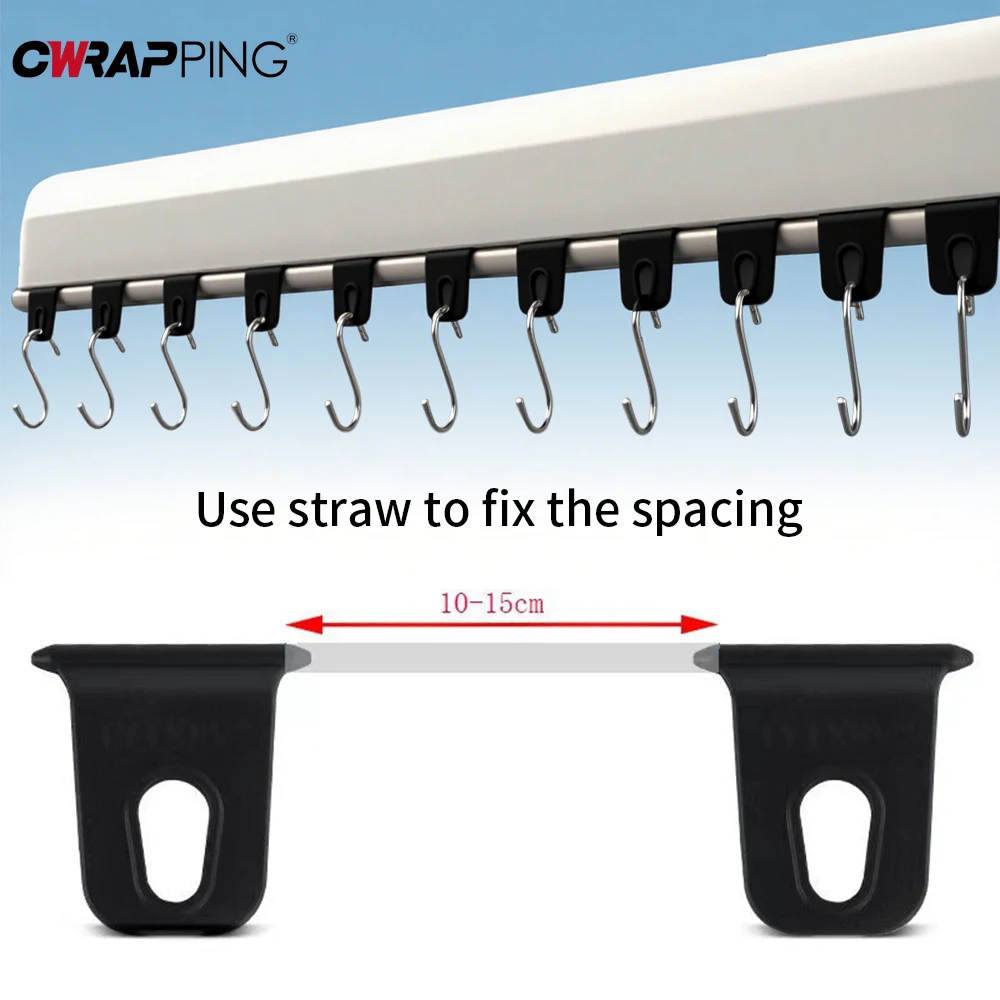 RV Awning Hooks Sturdy White/black Clothes Hook Racks Camping Awning Hooks Clips Hats Tent Light Hangers Universal 5/10pcs