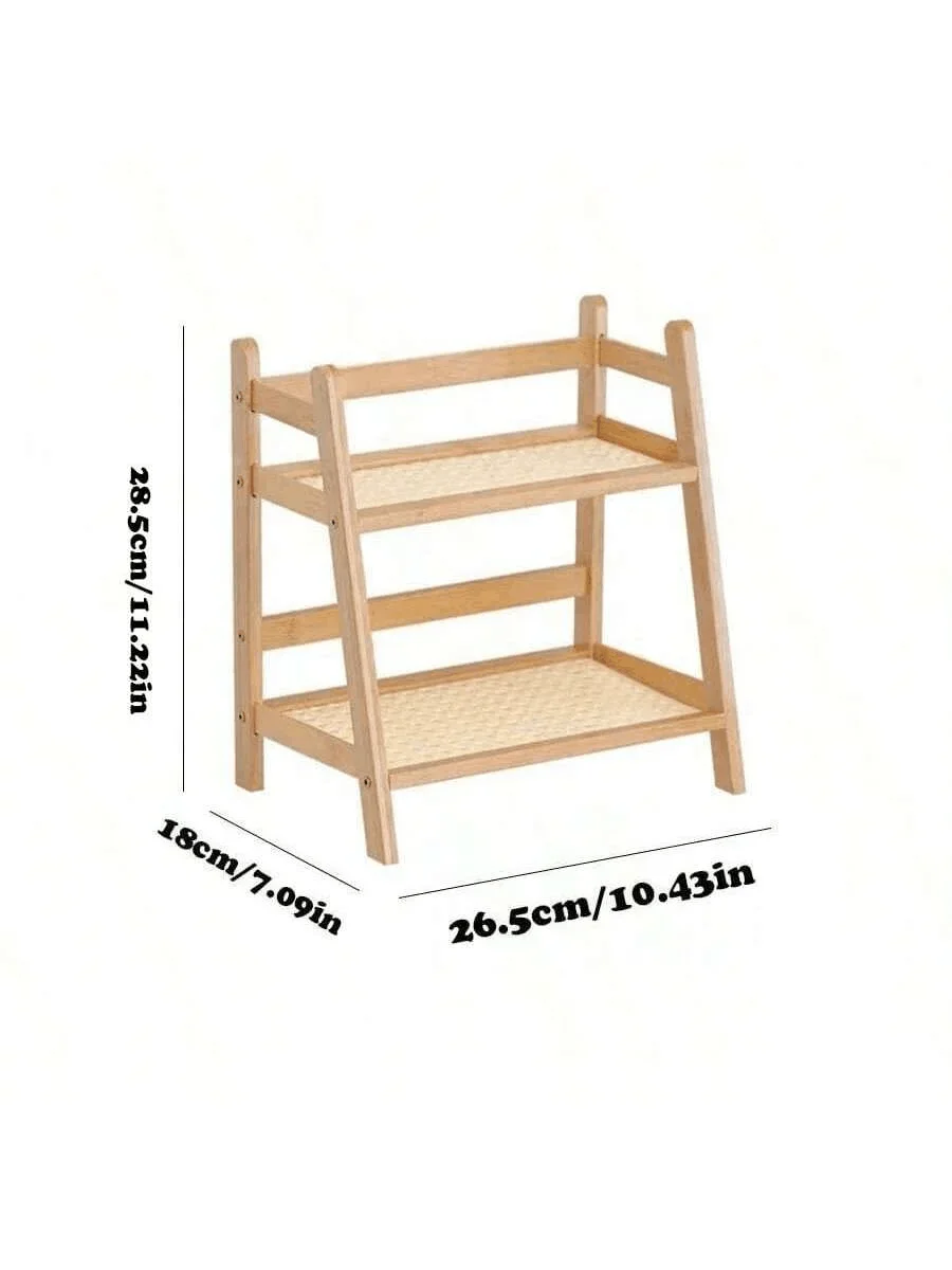 2026  Bamboo Wall Shelf Multifunctional Coffee Cup Rack - Suitable for Kitchen Vanity Home Spaces Countertop Storage