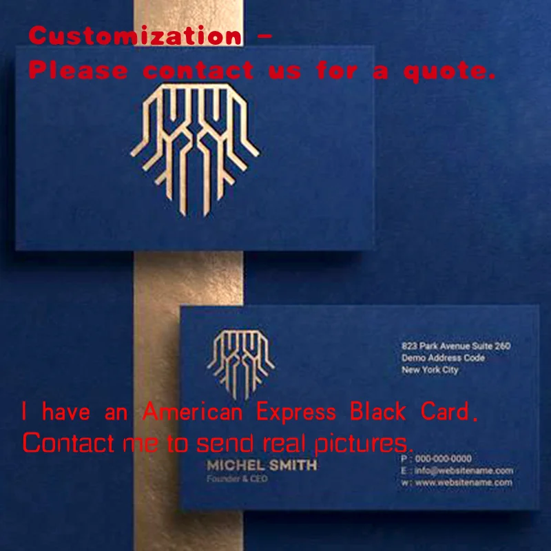 custom.Custom Corporate Marketing Visitenkarte Luxuriöser, schwarz geprägter neuer Visitenkartendruck mit Folienprägung