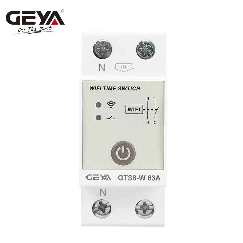 GEYA GTS8-W chytrý WIFI doba spínač DIN bariéra chytrý domácí bezdrátový vzdálený ovládání spínač při tuya APP AC220V 32A 40A 63A 80A