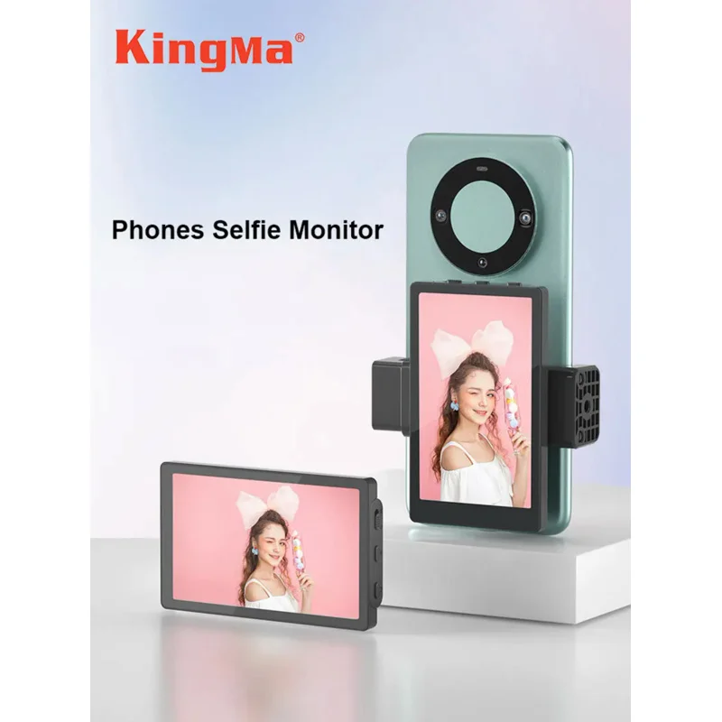 

PH01 Phone Rear Camera Selfie Monitor for iPhone Smart Phones Vlog Live Streaming Selfie Display Viewfinder