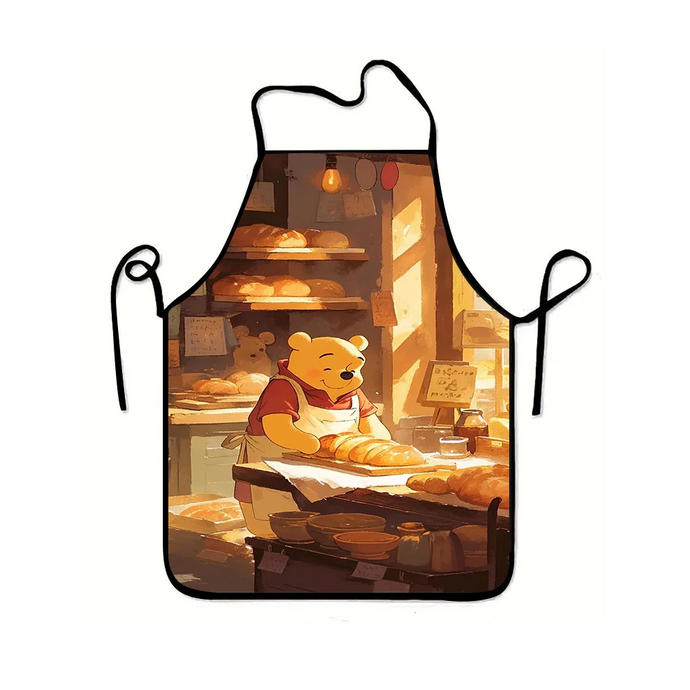 Avental de ursinho da Disney de 1 peça – Design de urso de desenho animado fofo com texto "Eu sou um bom filho", perfeito para artesanato, assar, pintar, cozinha e limpeza doméstica, utensílios de cozinha