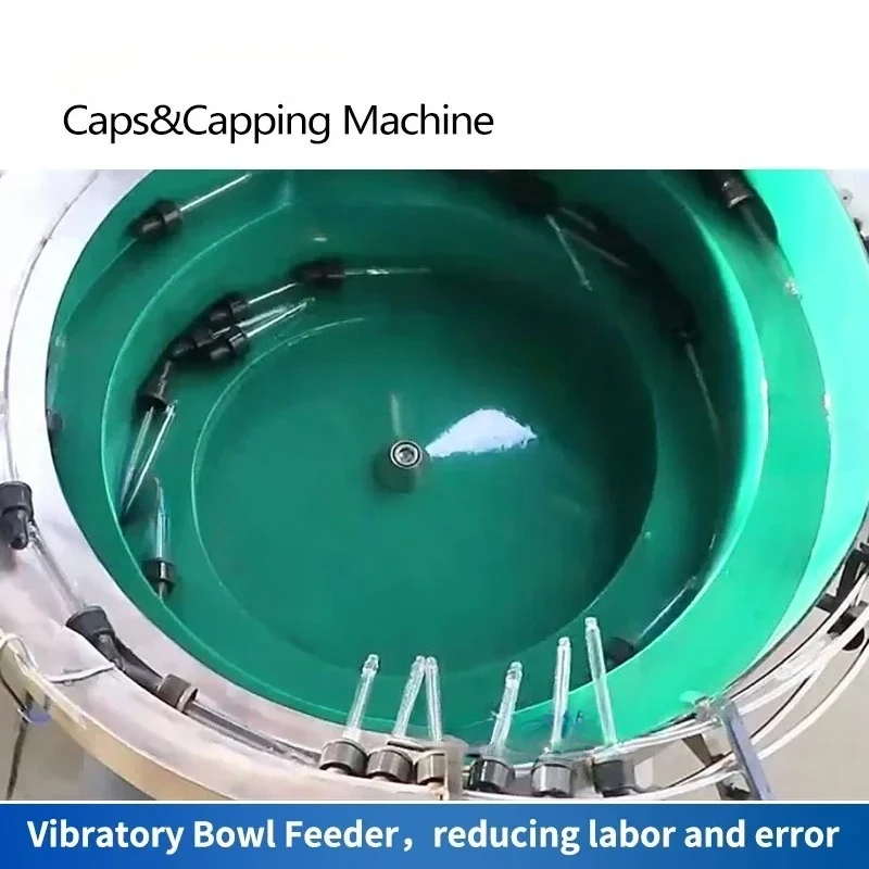 ZS-XG1870R Automatic Essential Oil Cosmetic Liquid Dropper Bottle Capping Machine Vibratory Cap Feeder Products Sprayer