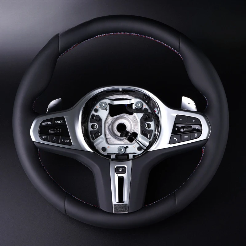 For BMW G series full leather black button heated vibration steering wheel 3 Series 5 Series X3 X5 G30 G20 G21 G22 G