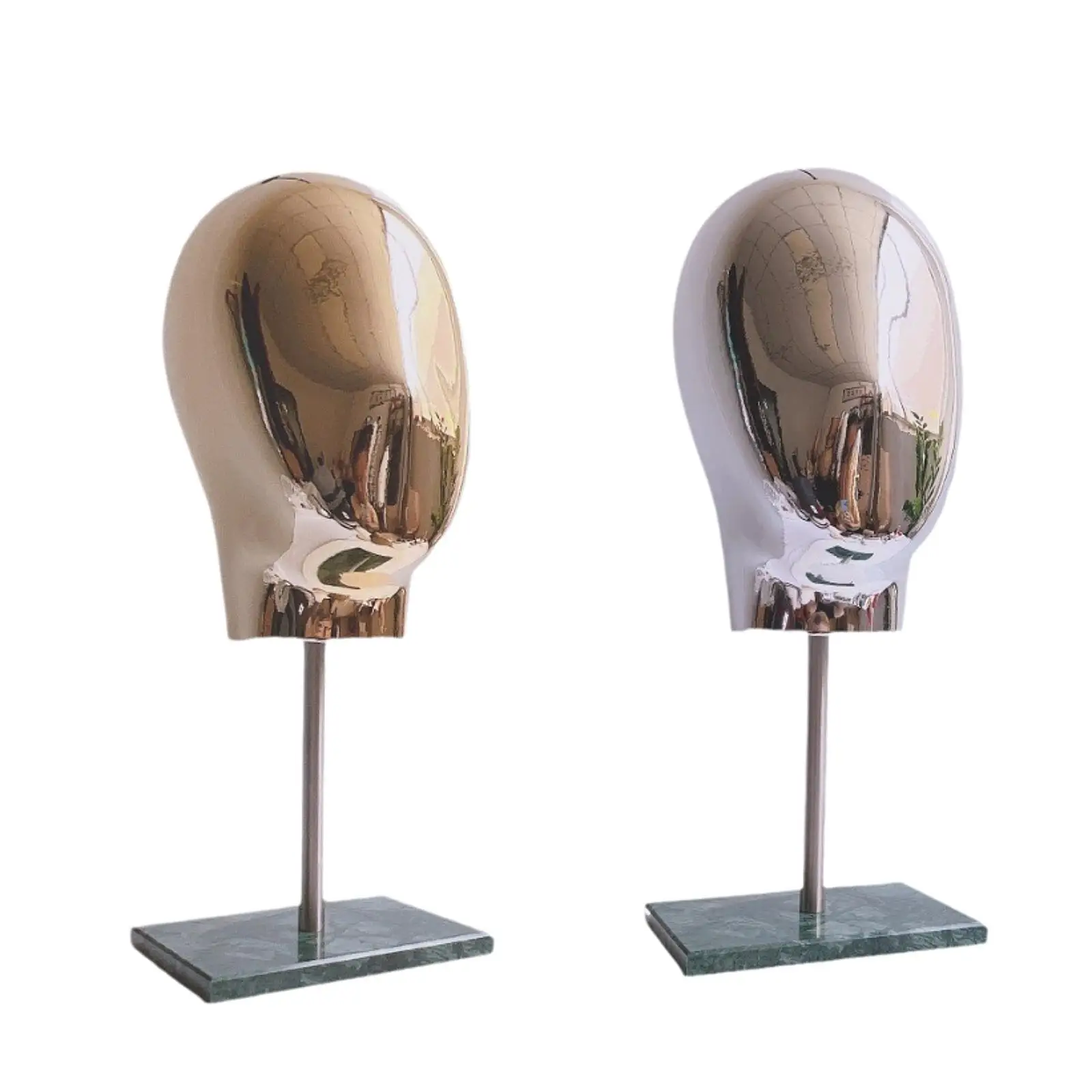 Hat Holder Display, Mannequin Head Model ,Stable Tabletop Marble Base Height 41.5cm for Business Personal Use Home Scarves