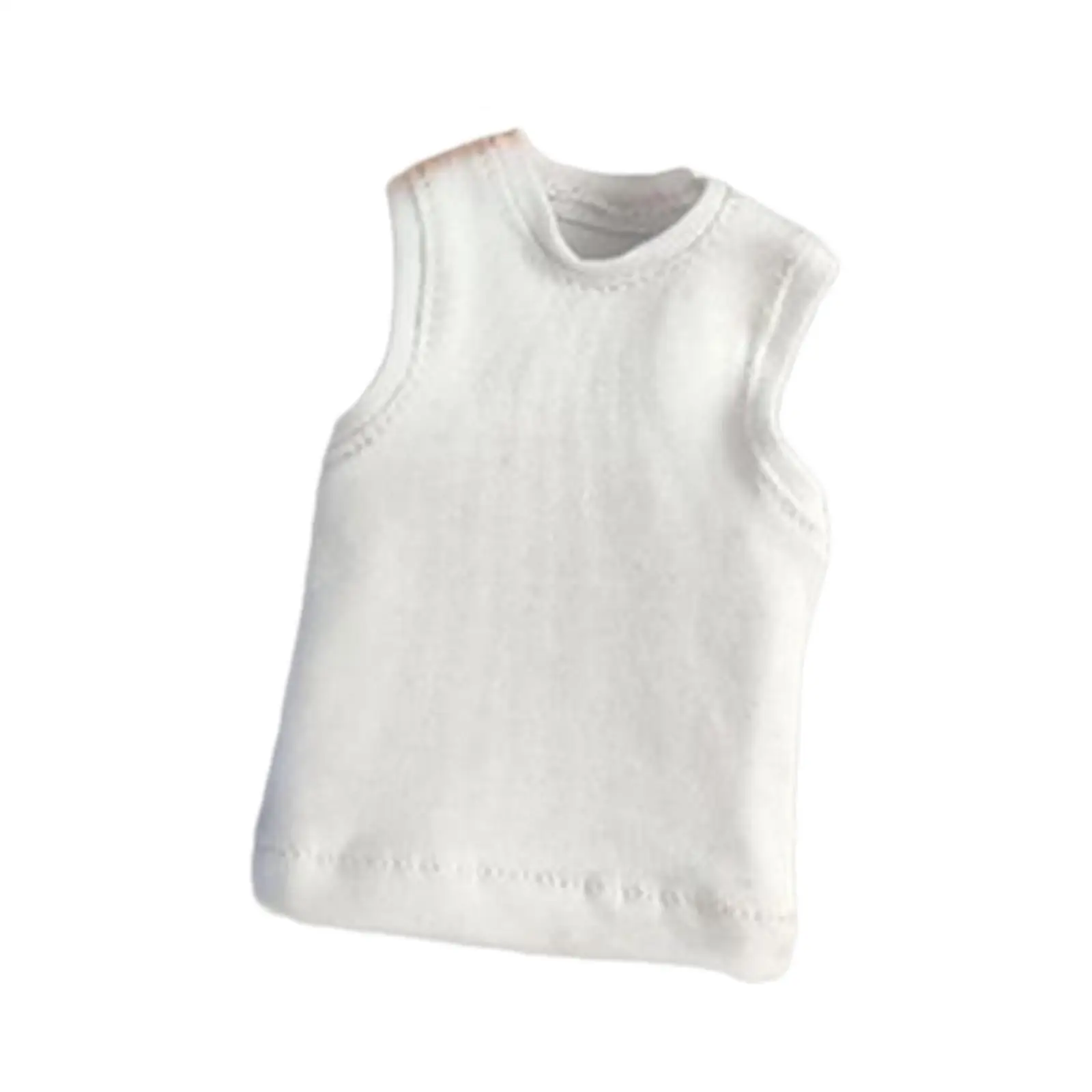 Colete Miniatura de Moda para Bonecos em Escala 1/6, Camiseta Sem Mangas para Figuras de Ação Masculinas de 12 Polegadas