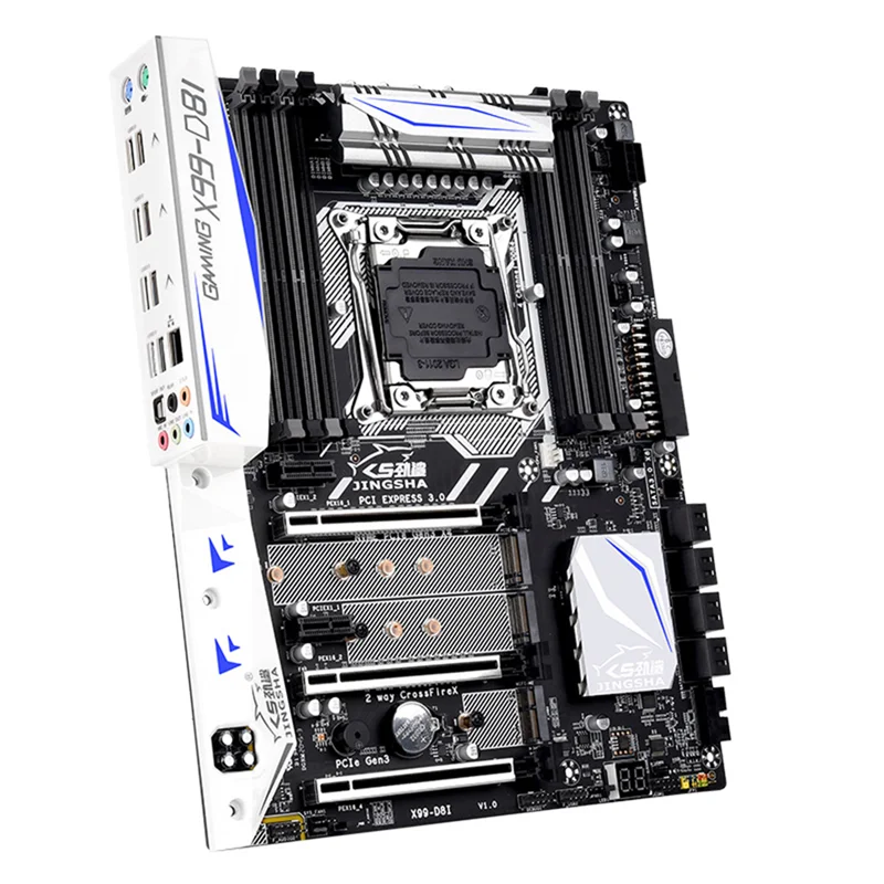 JINGSHA X99-D8I اللوحة الأم للألعاب ذاكرة DDR4 لـ LGA2011-3 V3V4 أربع قنوات X99 رقاقة دعم دعم ألعاب متعددة M.2 WIFI