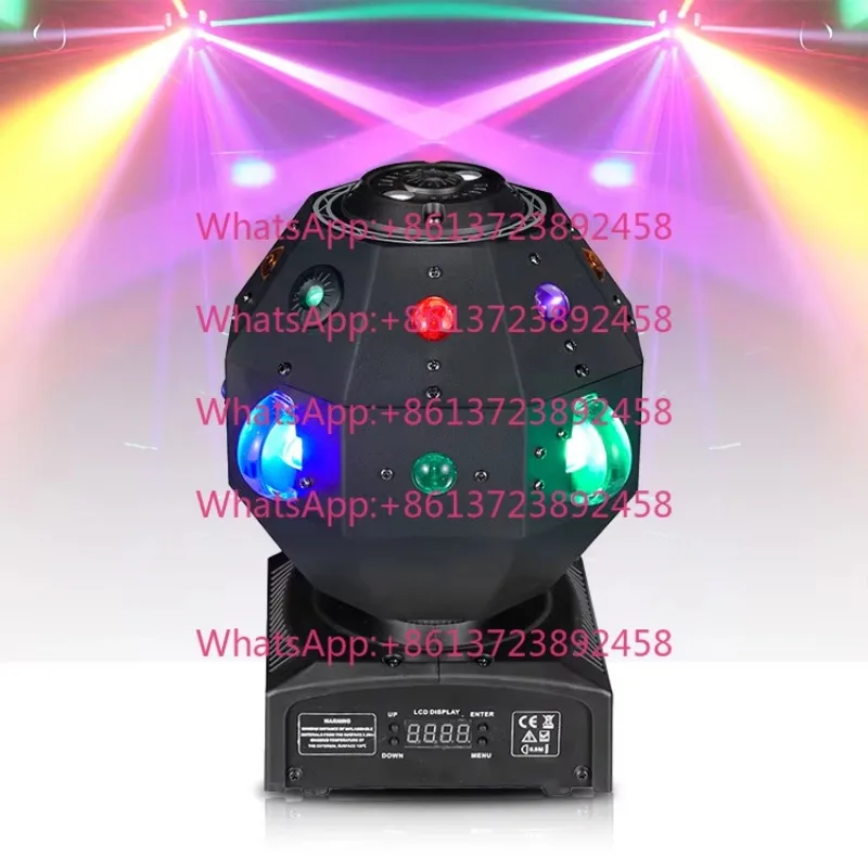 Factory Direct Sales DMX512 Controlled RGBW Revolving Laser Stage Lights Popular Moving Head LED Disco Flasher for DJ Parties