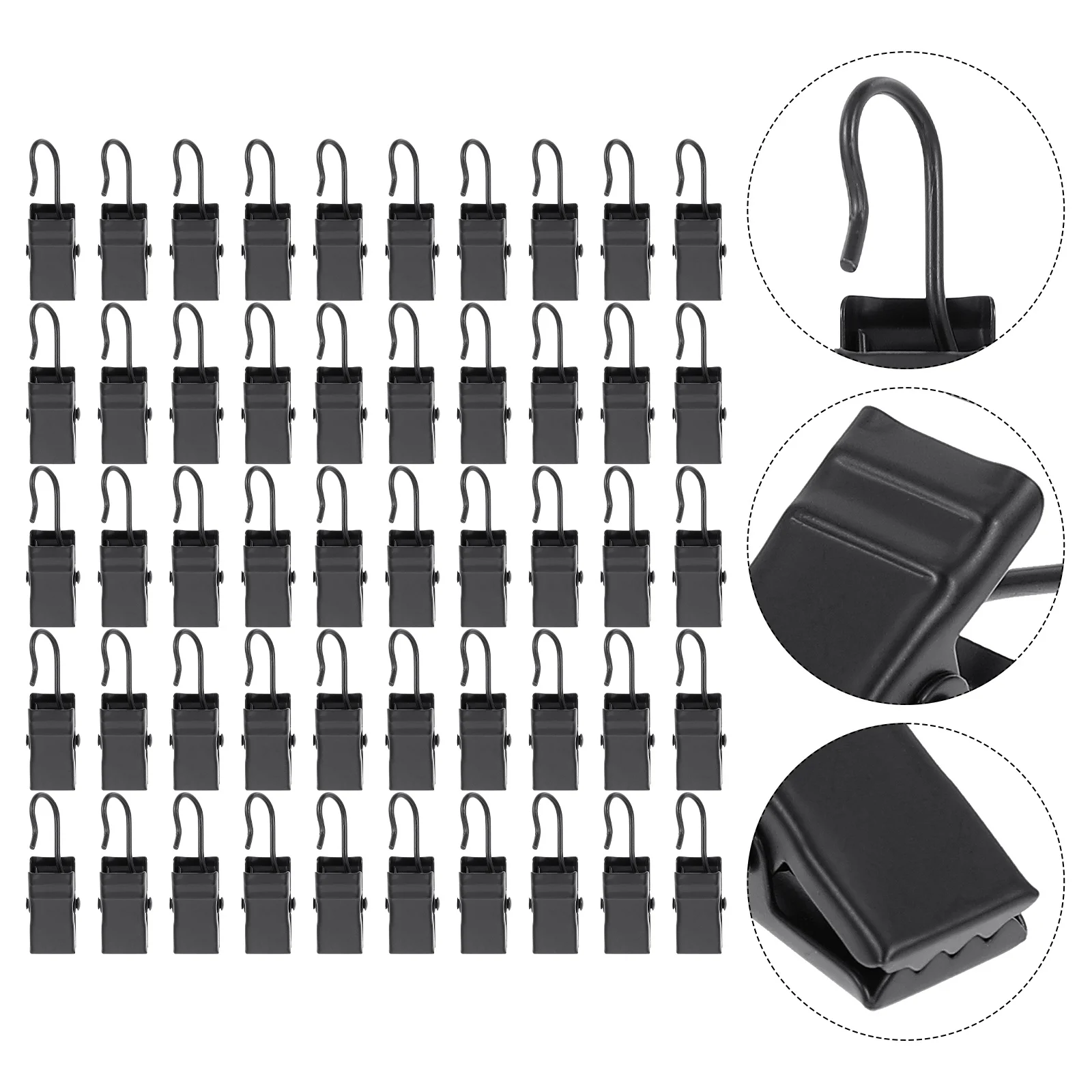 50Pcs Curtain Clamp Fixator Premium Metal Clip for Hanging Curtain Accessory Photo Display Light String Holder Kitchen Bathroom