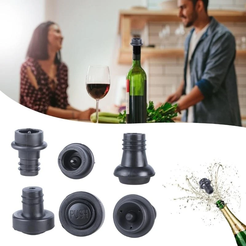 Silicone Wine Bottle Caps Silicone Texture Sealing Stopper Perfect for Home Use Q5WC