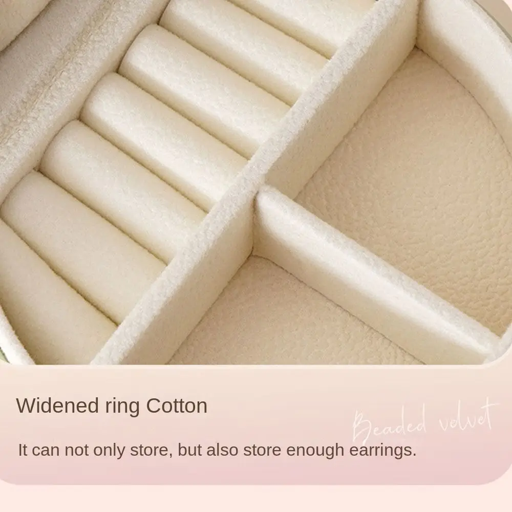 Durable Leather Jewelry Storage Box Mini Portable Earrings Necklace Storage Tool Jewelry Case