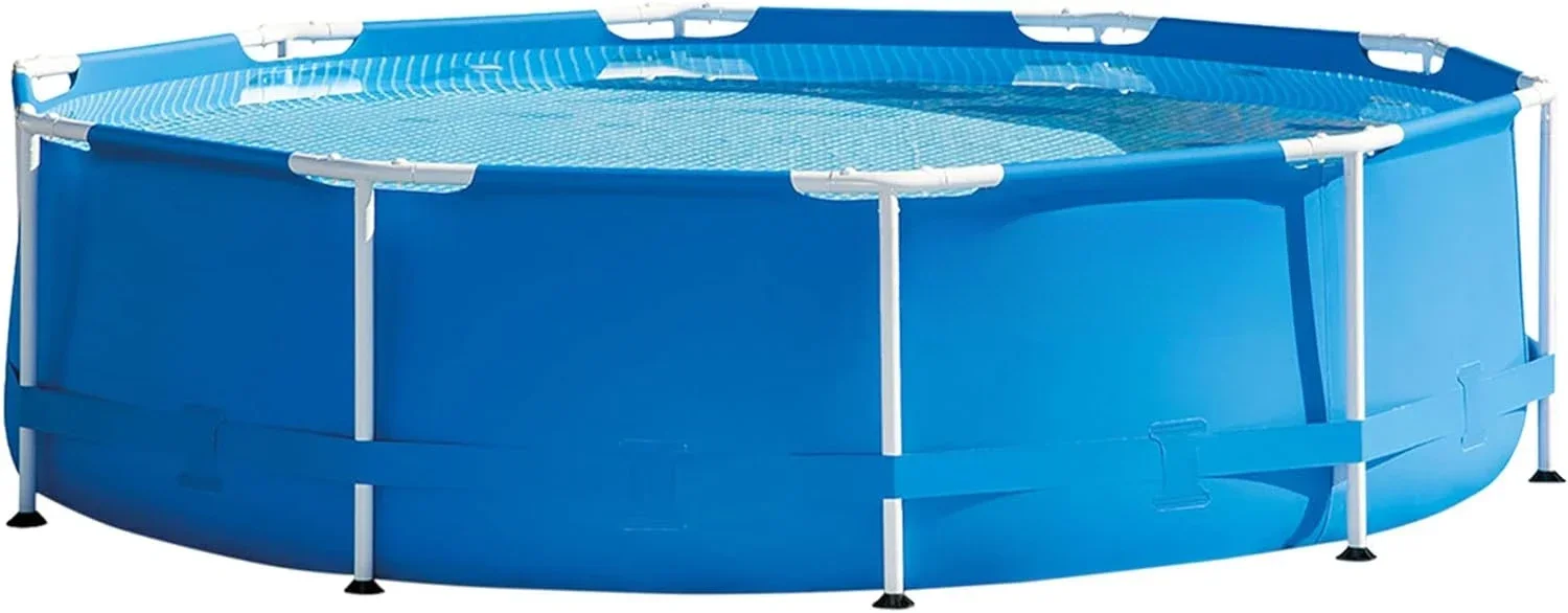 

10 Foot x 30 Inch 4 Person Outdoor MetalFrame Above Ground Round Swimming Pool withEasy Set-Up (Pump Not Included)