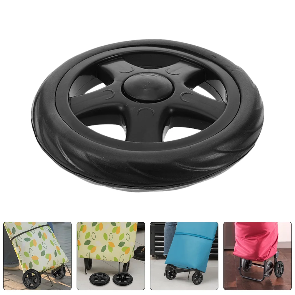 

4 Pcs Shopping Cart Wheels Swivel Caster Old Fashioned for Carts Plastic Replacement Tall Rolling Stroller Wagon