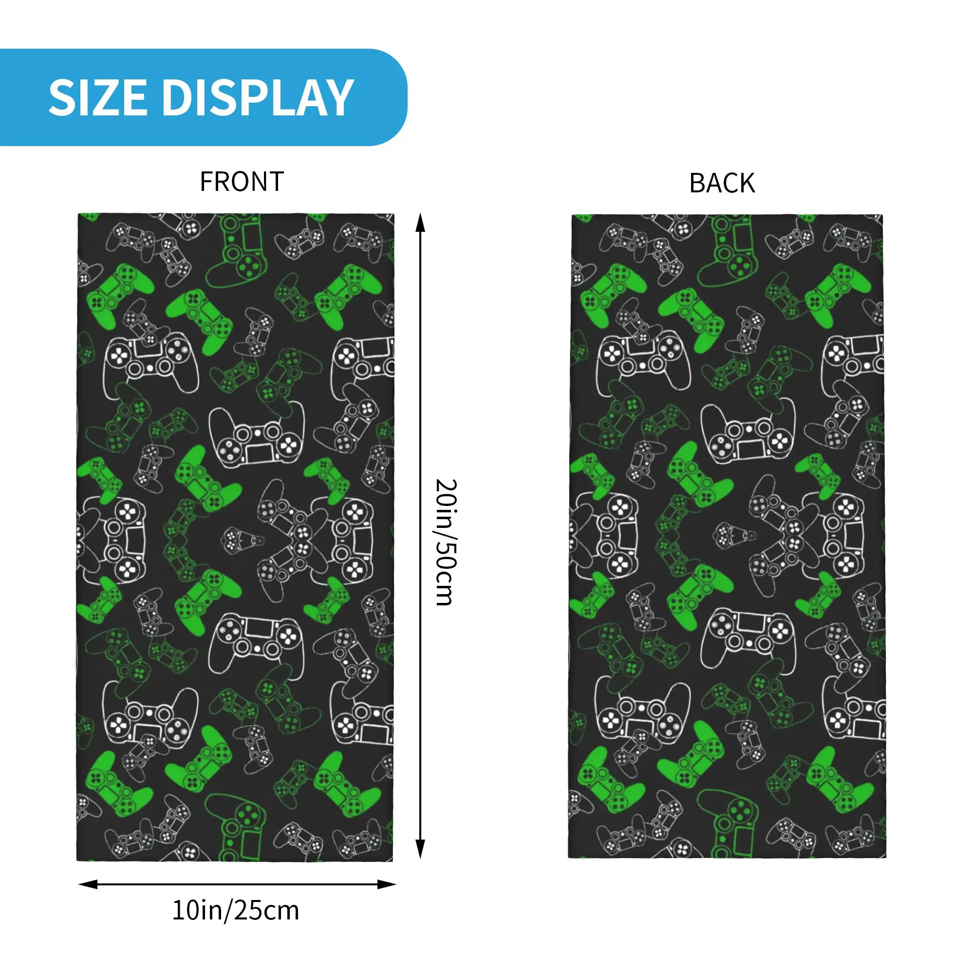 Custom Video Joystick Game Gamer Play Gaming  Bandana Neck Gaiter for Ski Running Women Men Wrap Scarf  Balaclava Warmer