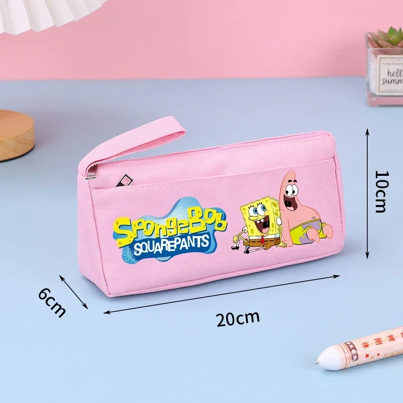 

SpongeBobed SquarePants Pencil Case Boy Girl Kawaii Large Capacity Pen Pouch Student Anime Figures Pencil Bag Stationery Bags
