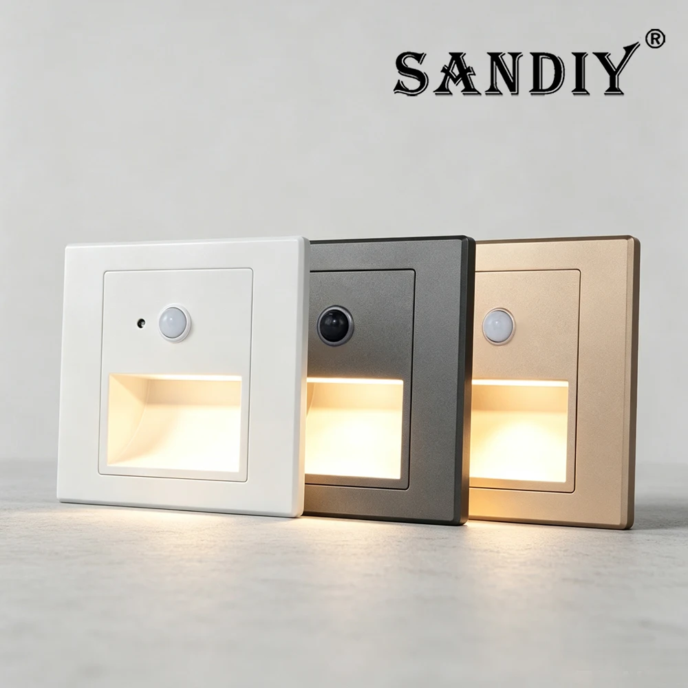 Infrared Human Body Induction Type 86 Bottom Box Foot Light Household Indoor Saircase Aisle Night Sensor Light