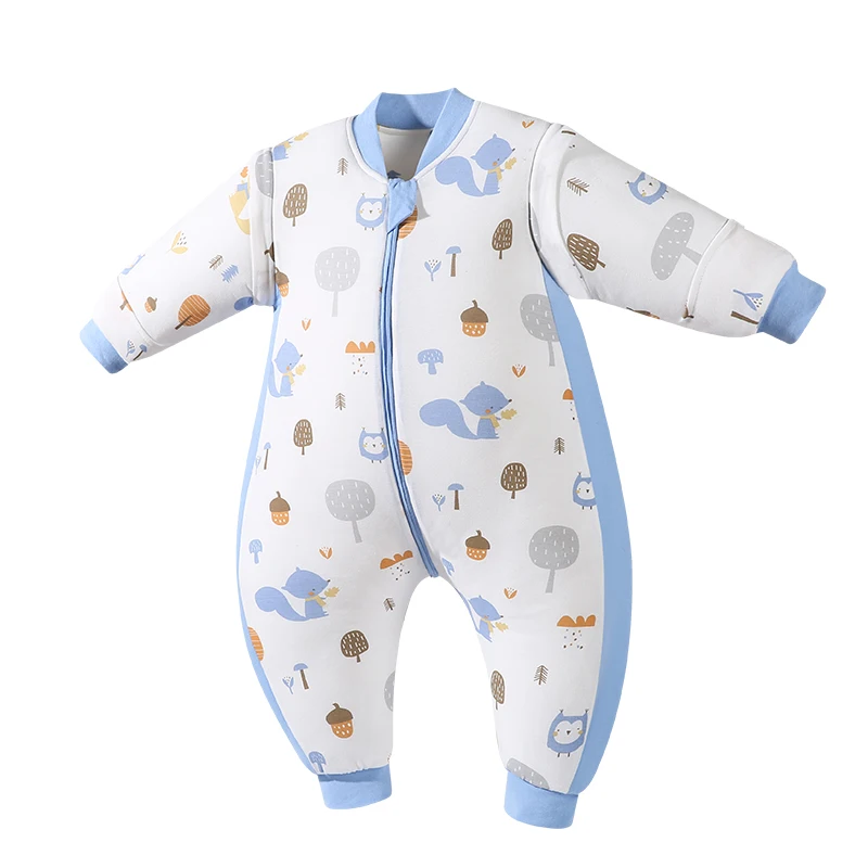 1.5/2.5 Tog Infant Sleepsack Baby Newborn Boy Girl Thicken Warm Sleeping Bag Detachable Long Sleeve Cartoon Cars Baby Sleepwear