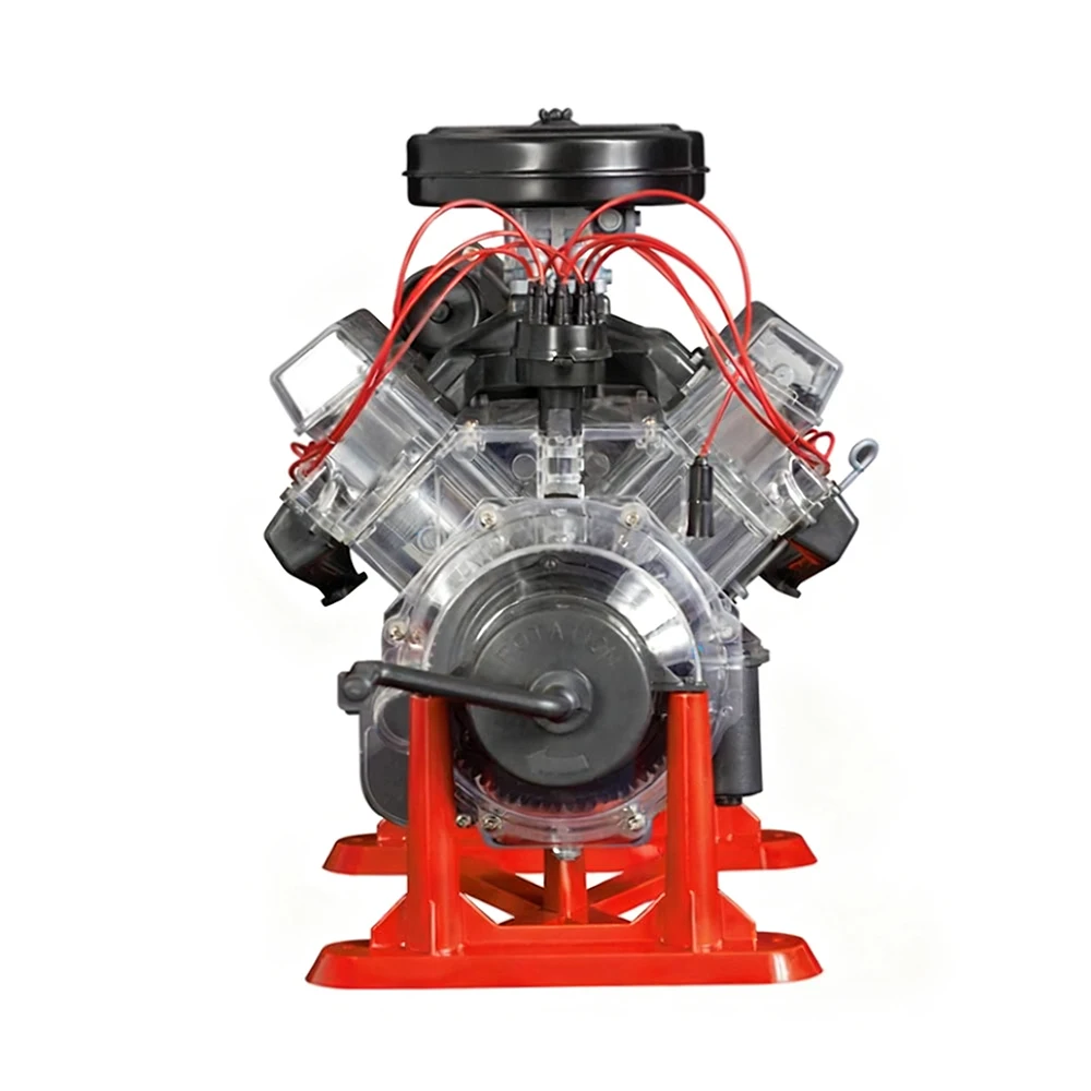 V8 Engine 00460 Internal Combustion Engine Simulation Model Building Kits 1/4 Scale Educational Toy Creative Desktop Decoration