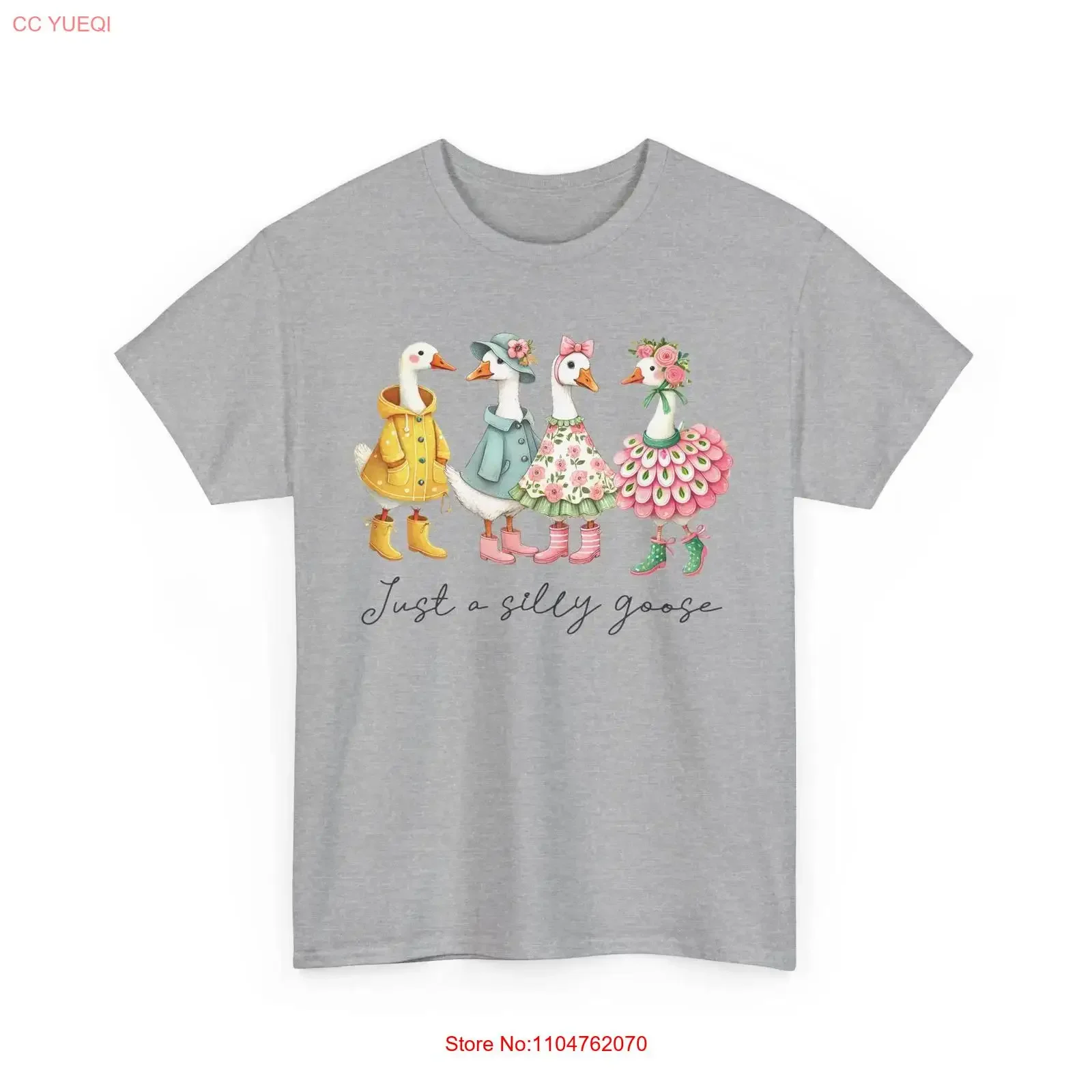 Bold Clever T Shirt Sarcasm in Every Detail Just a silly goose vintage Washed Stretched designer clothes homme Slightly