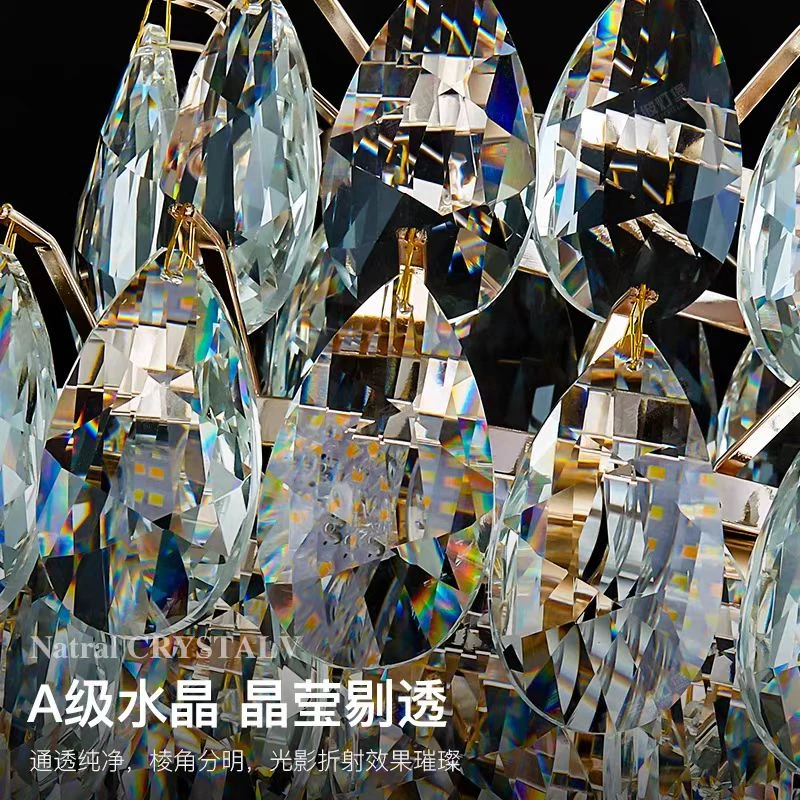 

Luxury Crystal Big Chandeliers For Living Room Decor Modern Art Designer Luminaire Lustre Hight Ceiling Pendant Home Lamps Hall