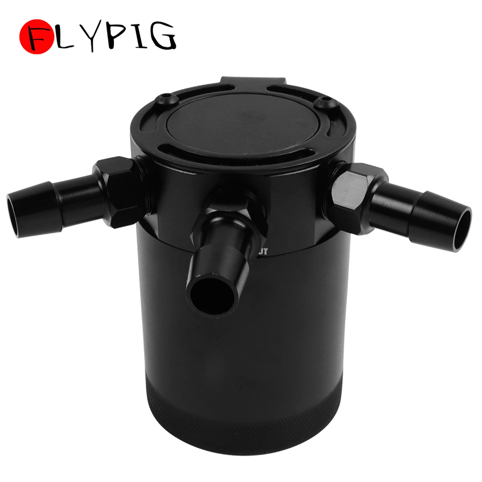 Universal 3-Port Oil Catch Can Reservoir Tank 2 Inlet 1 Outlet Air-Oil Separator Waste Gas Oil Recover Pot