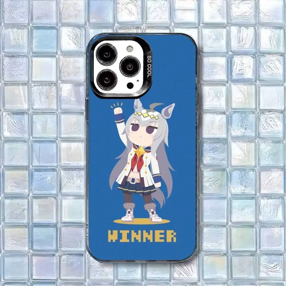 เคสโทรศัพท์ Pretty Derby Uma Musume สำหรับ iPhone17,16,15,14,13,12,11 Plus,Pro Max สีขาวด้าน ป้องกันการกระแทก