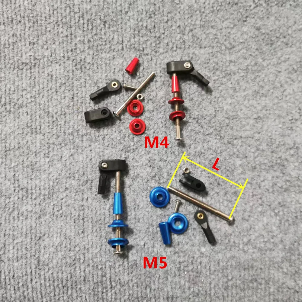 알루미늄 합금 조정 가능한 컨트롤 혼 어셈블리, RC 비행기 부품, 액세서리, M4/M5, 1 세트