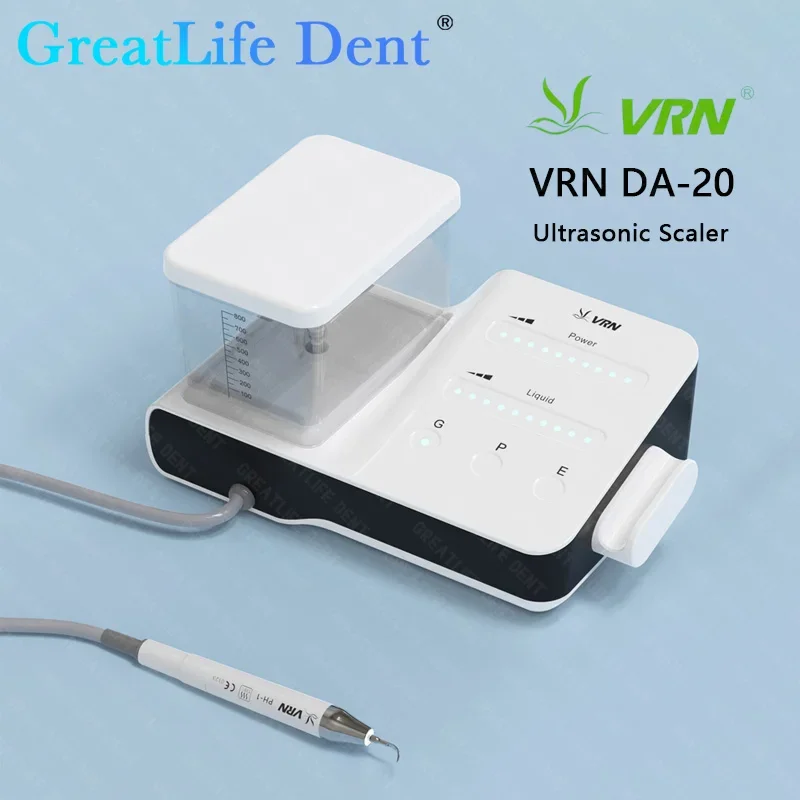 

GreatLife Dent Dental VRN DA-20 Стоматологический ультразвуковой скалер, безопасное эффективное удаление зубного камня с беспроводной педалью