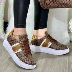 Women Sneakers 2024 Summer Platform Shoes Designer Women Shoes New Lace Up Letter Loafers Shoes Female Sneakers Zapatos De Mujer