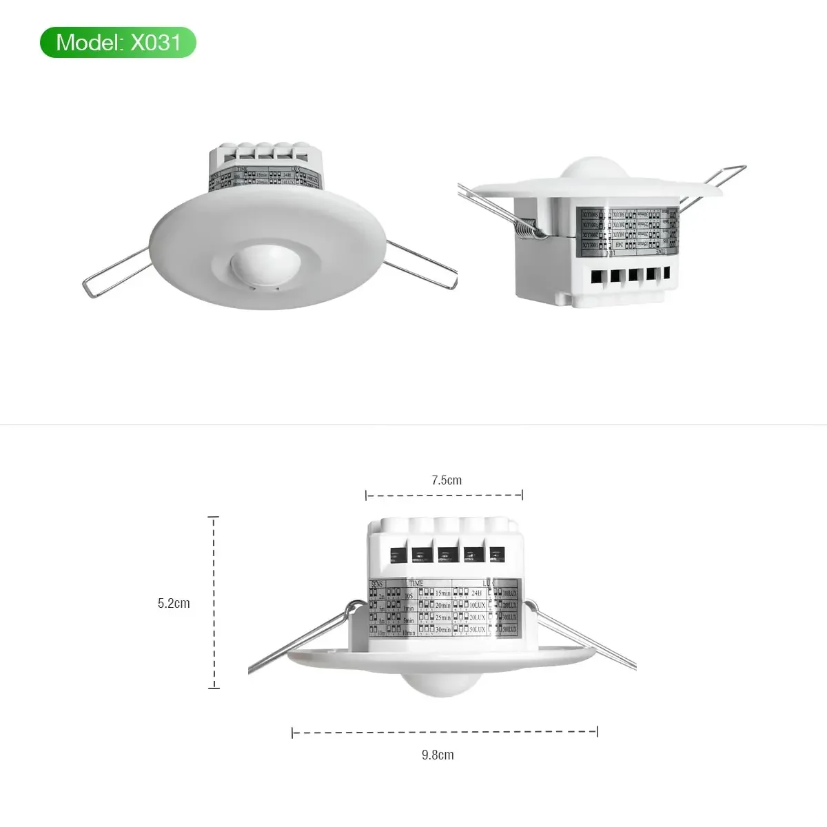 Sensky 220V 1200W Ceiling mounted Microwave Radar Sensor Switch Detector for Led Lighting