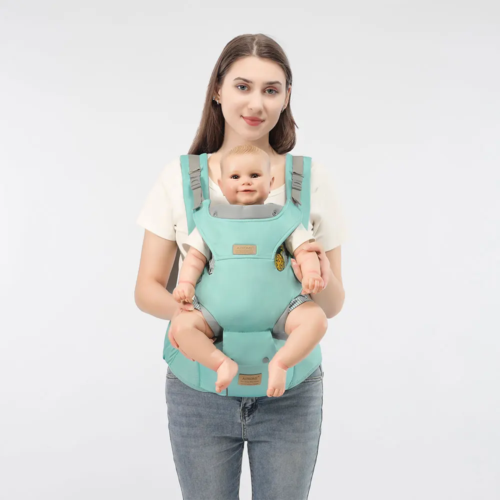 Multifunctional Baby Hipseat Carrier Backpack Sling for Infant Toddler 0-3Y Ergonomic With Windproof Hat for Winter Kangaroo Bag